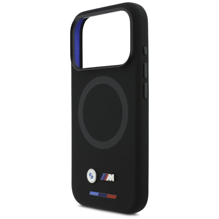 Силиконов калъф BMW M Silicon Logo MagSafe за iPhone 17 Pro, черен