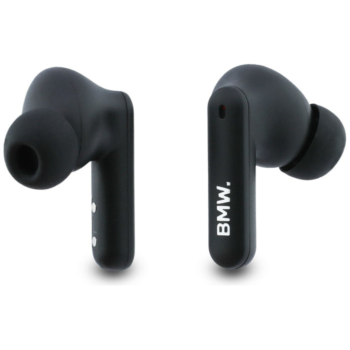 Слушалки BMW Bluetooth TWS Leather Metal Logo ENC, черни