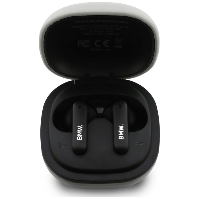 Слушалки BMW Bluetooth TWS Leather Metal Logo ENC, таупе