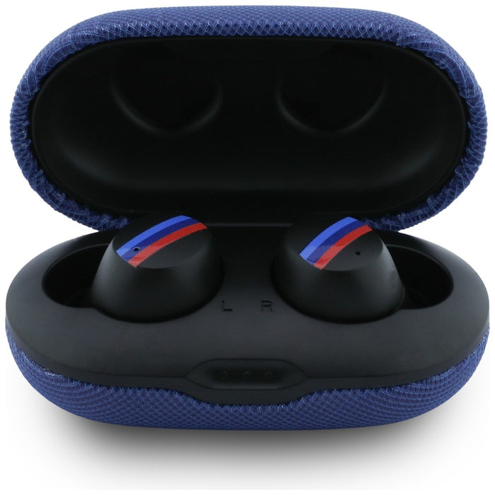 Слушалки BMW Bluetooth TWS Metal Logo с ENC, синьо