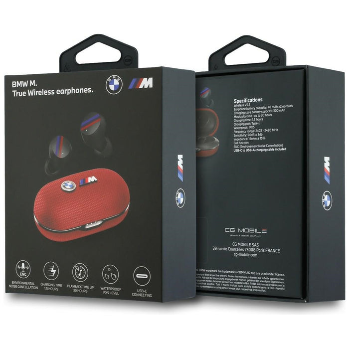Слушалки BMW Bluetooth TWS Metal Logo с ENC, черни