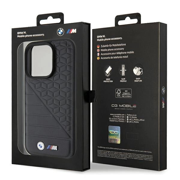 Калъф BMW Bi Pattern iPhone 15 Pro - черен