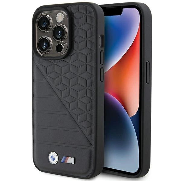 Калъф BMW Bi Pattern iPhone 15 Pro - черен
