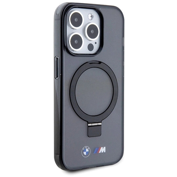Калъф BMW Ring Stand M Collection MagSafe за iPhone 15 Pro - черен