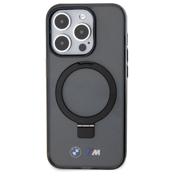Калъф BMW Ring Stand M Collection MagSafe за iPhone 15 Pro - черен