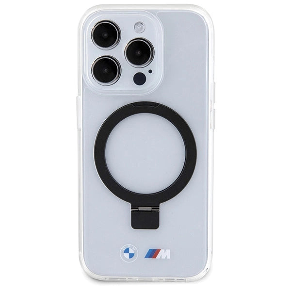Калъф BMW Ring Stand M Collection MagSafe за iPhone 15 Pro - прозрачен