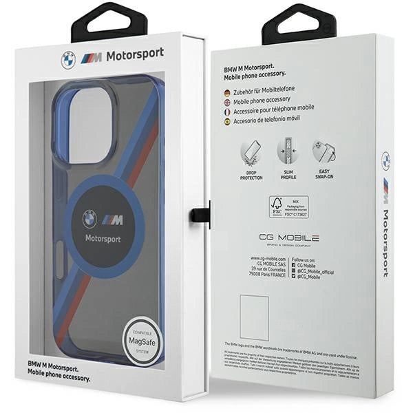 Калъф BMW Motosport IML Circle MagSafe за iPhone 16 Pro Max - черен