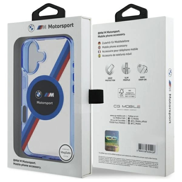 Калъф BMW Motosport IML Circle MagSafe за iPhone 16 - прозрачен