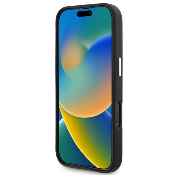 Метален калъф BMW M Edition за iPhone 16 Pro с обвивка с кевлар - черен