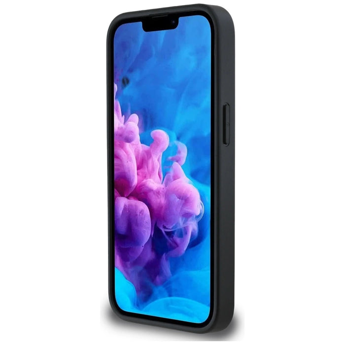 Кожен калъф BMW Hot Stamp за iPhone 16e - черен