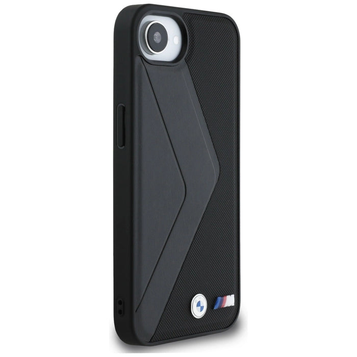 Калъф BMW Oversized Stripes MagSafe за iPhone 16e - черен