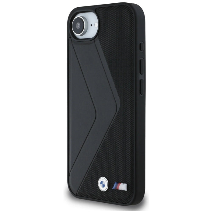 Калъф BMW Oversized Stripes MagSafe за iPhone 16e - черен
