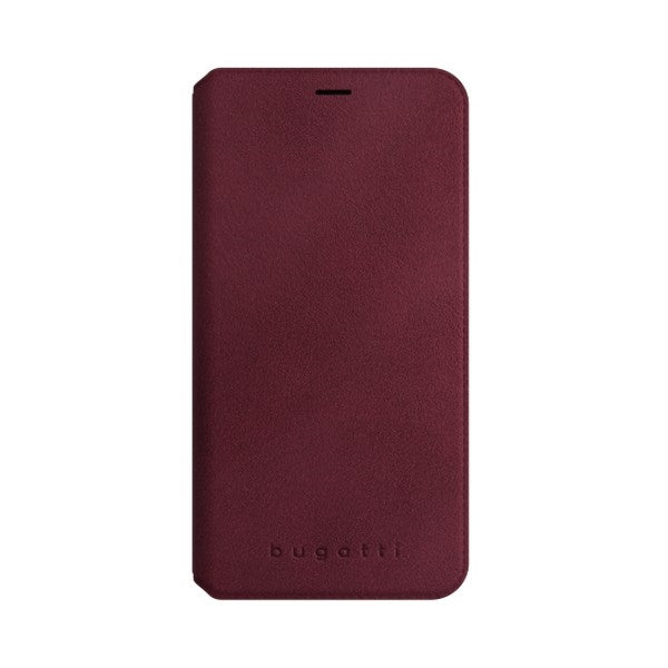Кожен калъф Bugatti BookCover Parigi за iPhone X/Xs, малинов