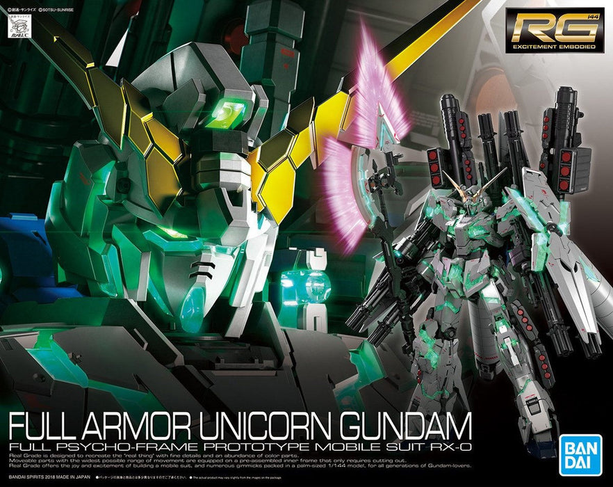 RG 1/144 FULL ARMOR ЕДНОРОГ GUNDAM колекционерска фигурка