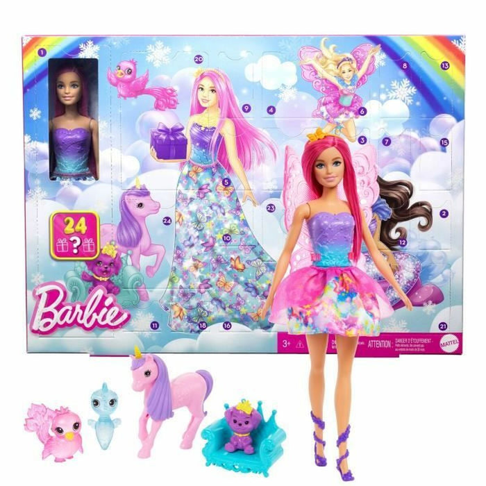 Коледен Календар Barbie HRG90 Пластмаса Русалка (24 Части)