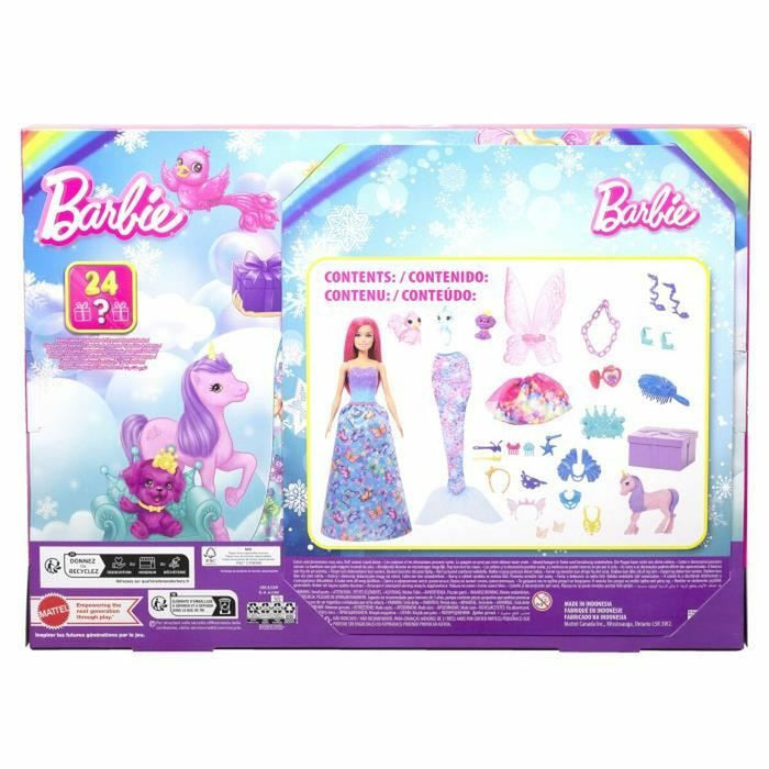 Коледен Календар Barbie HRG90 Пластмаса Русалка (24 Части)