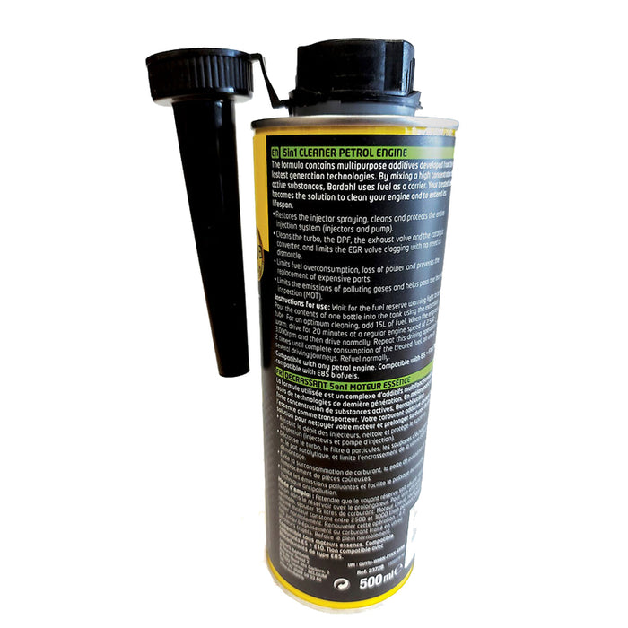 ПОЧИСТВАНЕ НА ГОРИВНАТА СИСТЕМА-БЕНЗИН 5 В 1 500ML BARDAHL