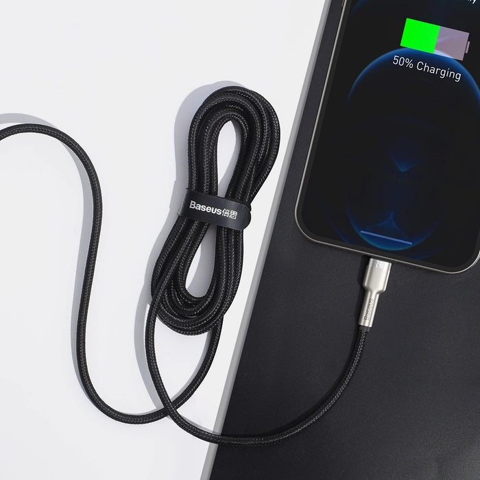 Baseus Cafule Series Metal Data USB-A / Lightning 2.4A кабел 1m - черен