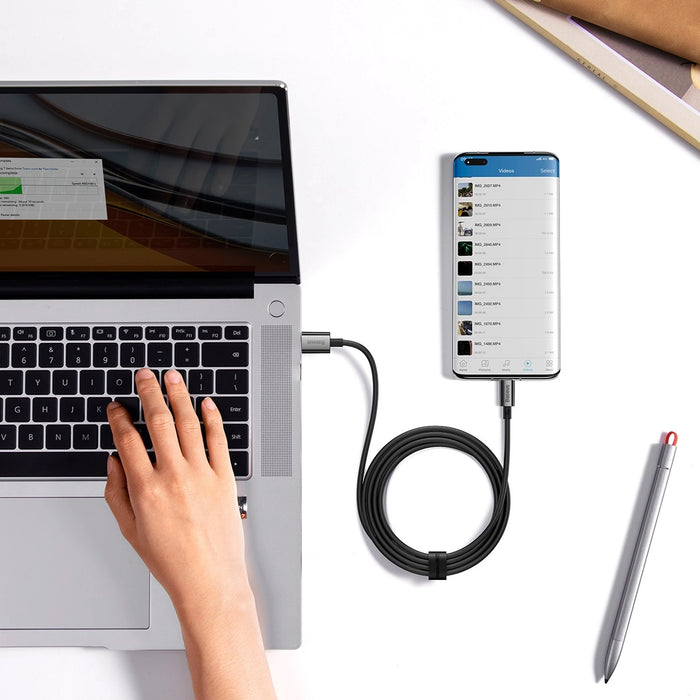 Baseus Superior Series USB-A / USB-C 100W кабел за Huawei / Honor 1.5m - черен