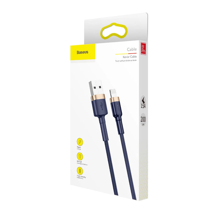 Baseus Cafule USB-A / Lightning 2.4A QC 3.0 кабел 1 м - синьо-златен