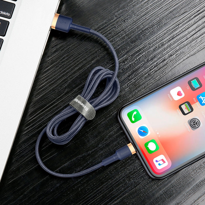 Baseus Cafule USB-A / Lightning 2.4A QC 3.0 кабел 1 м - синьо-златен