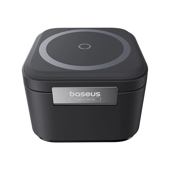 Baseus MagPro 3in1 25W MagSafe съвместимо индуктивно зарядно за телефон и смарт часовник - черно