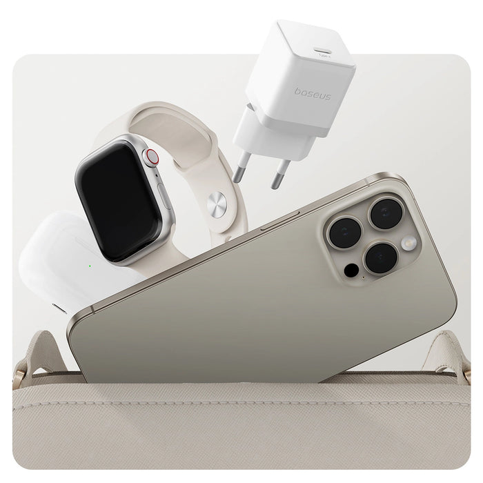 Стенно зарядно устройство Baseus Palm 20W USB-C - бяло