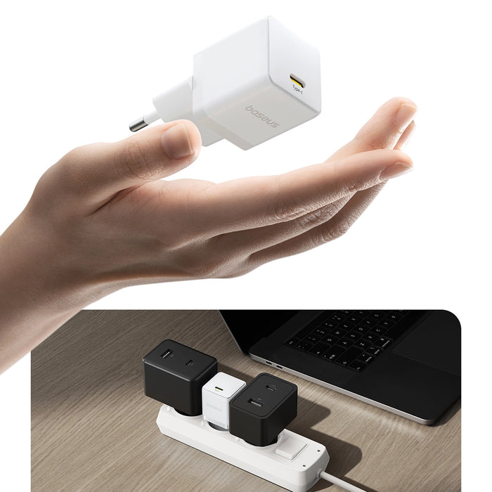 Стенно зарядно устройство Baseus Palm 20W USB-C - бяло