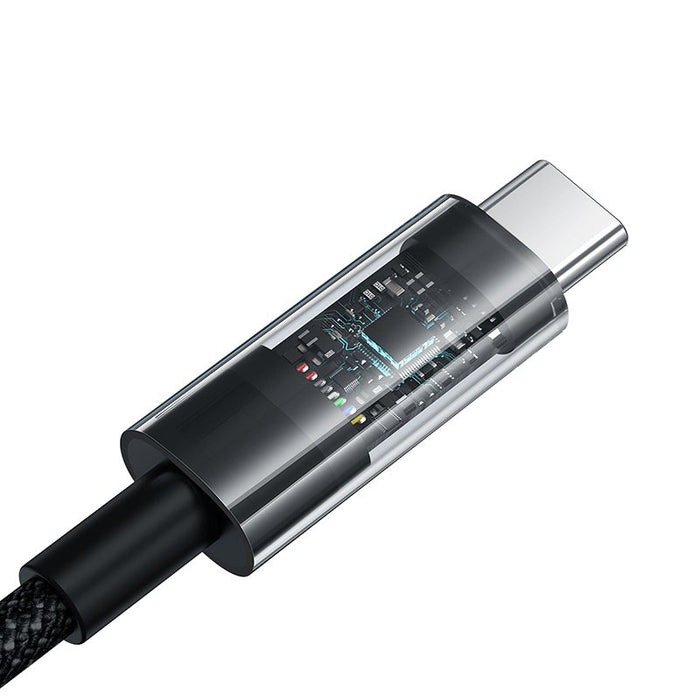 Baseus Gem USB A към USB C кабел за бързо зареждане 1 м 100 W Черен