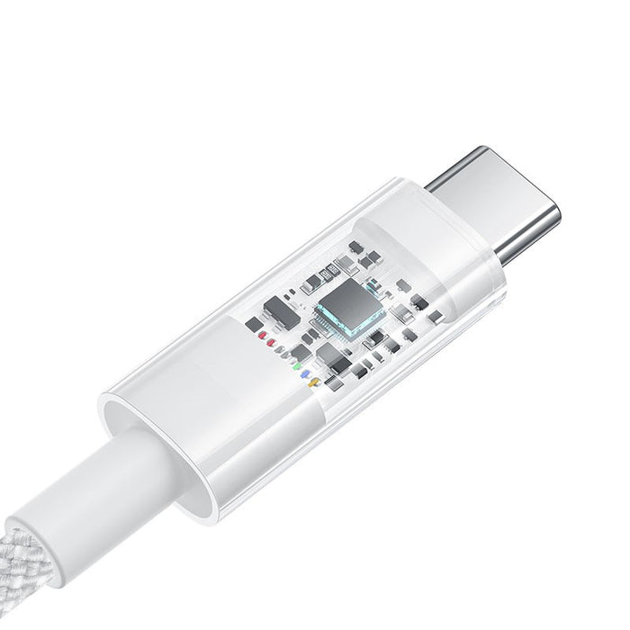 Baseus Gem USB A към USB C кабел за бързо зареждане 2 м 100 W Бял