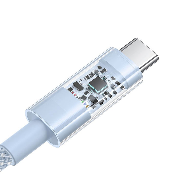 Baseus Gem USB A към USB C кабел за бързо зареждане 2 м 100 W Син