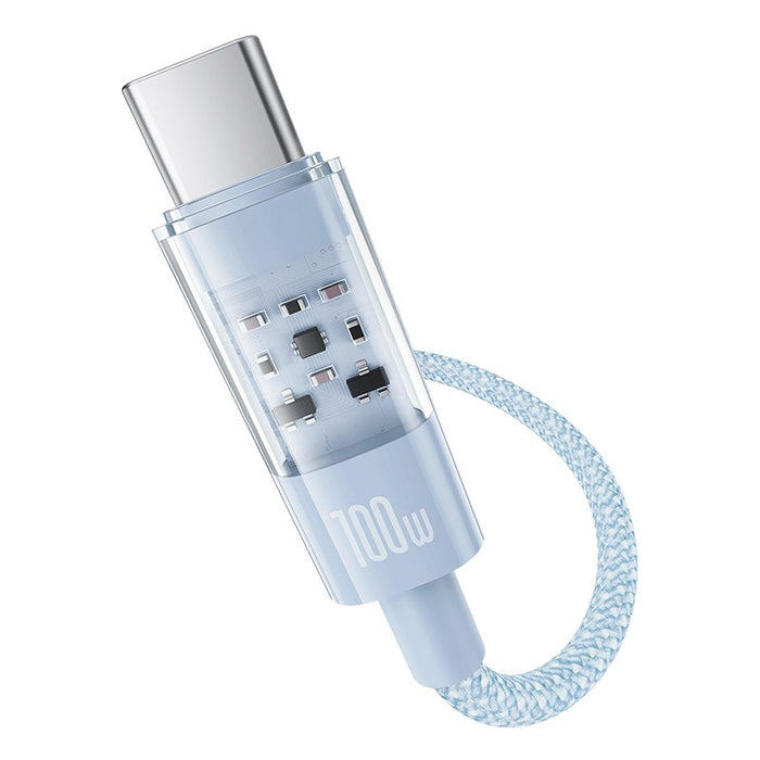 Baseus Gem USB A към USB C кабел за бързо зареждане 2 м 100 W Син