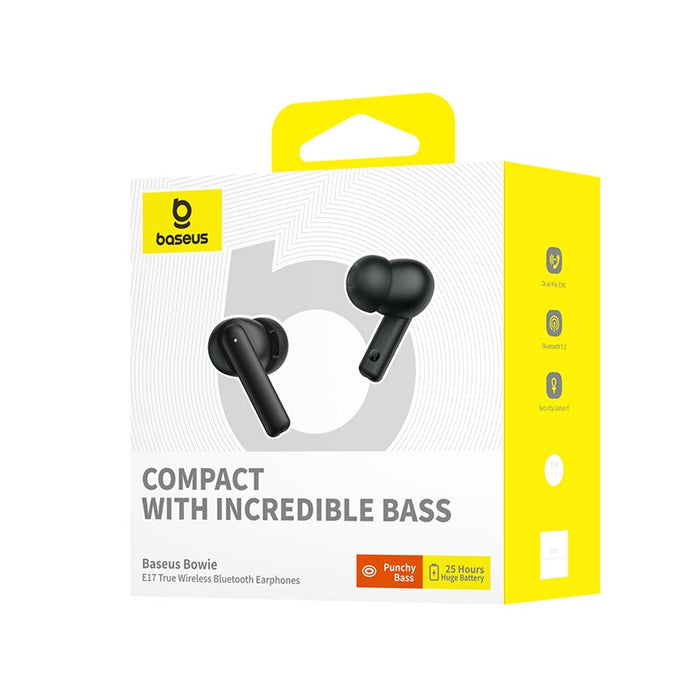 Слушалки Baseus Bowie E17 True Wireless Stereo (TWS) In-ear Calls/Music USB Type-C Bluetooth Black