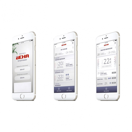 Стенен конвектор BEHA SmartHeater WiFi, PV 1500W