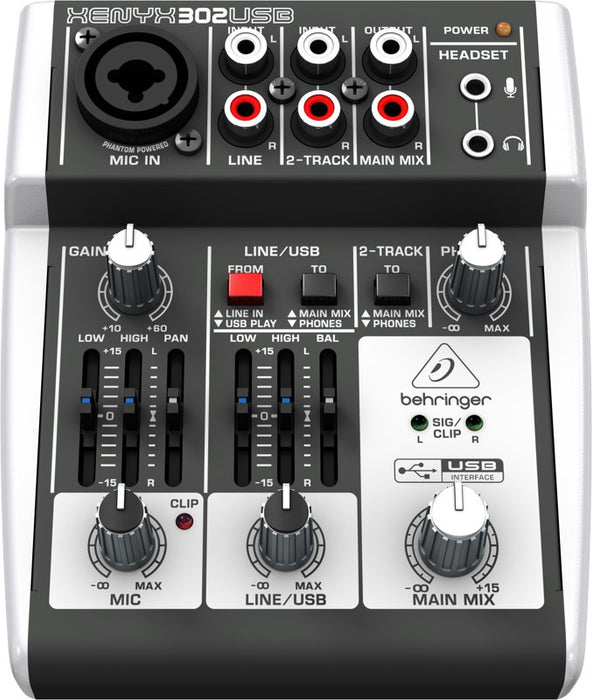 Behringer X302USB аудио миксер 5 канала