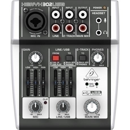 Behringer X302USB аудио миксер 5 канала