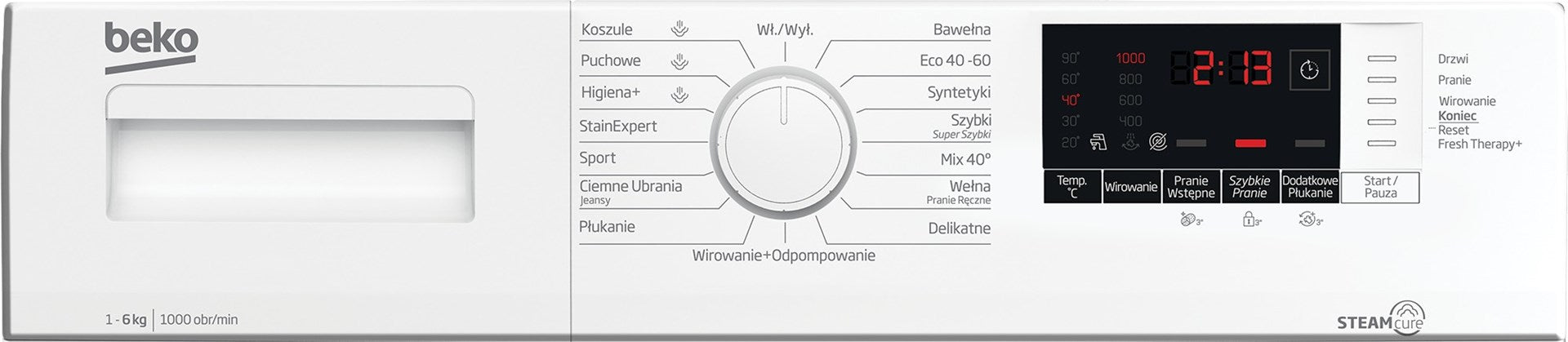 Пералня Beko WUE6512WWE Предно зареждане 6 кг 1000 RPM Бяла