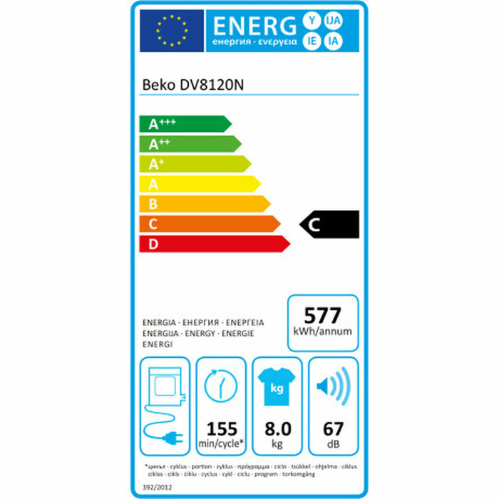 Евакуационна сушилня BEKO DV8120N Бял