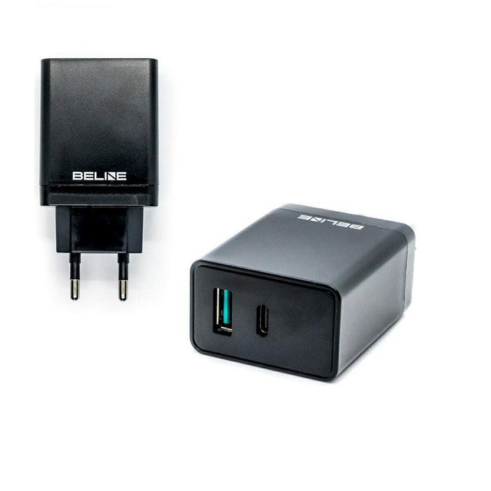 Зарядно Beline 5A 1xUSB/1xUSB-C 18Wczarny/черно (само глава)