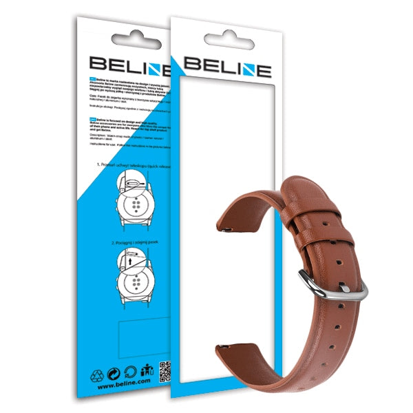 Каишка Beline Watch 22mm Elegance, кафява