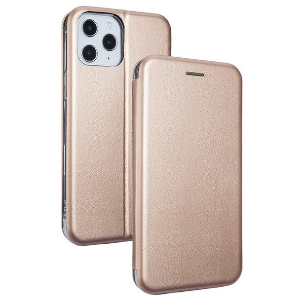 Калъф Beline Book Magnetic за iPhone 12 6,1", розово-златен
