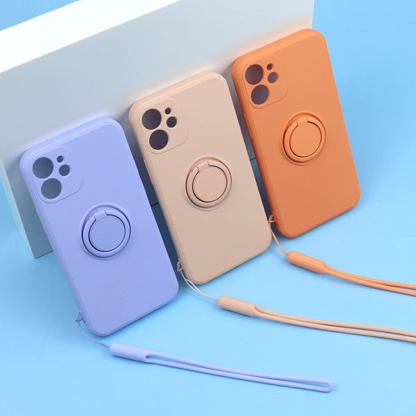 Силиконов калъф Beline Ring за iPhone 12 mini, зелен