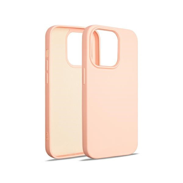 Силиконов калъф Beline за iPhone 14 Pro 6,1", розово-златен