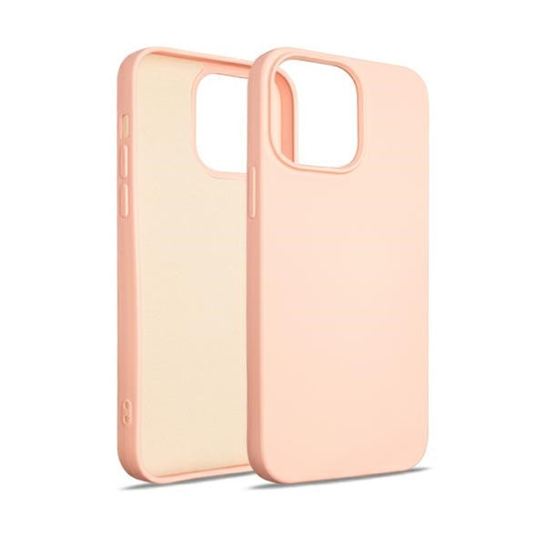 Силиконов калъф Beline за iPhone 14 Pro 6,7", розово-златен