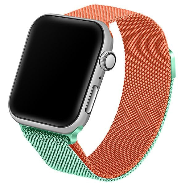 Каишка Beline Apple Watch Steel38/40/41mm, зелено-оранжева