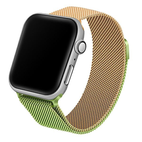 Каишка Beline Apple Watch Steel38/40/41mm, зелено-златна