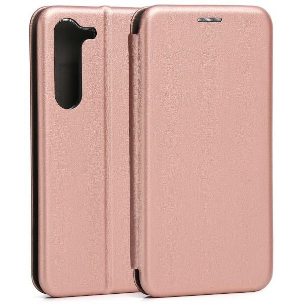 Калъф Beline Book Magnetic за Samsung Galaxy S23+, розово-златен