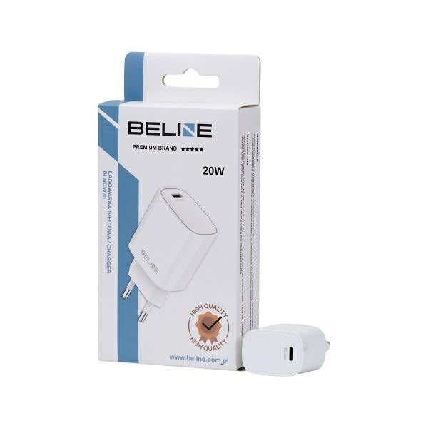 Зарядно Beline 20W PD 3.0, бял