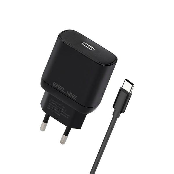 Зарядно Beline 1x USB-C 30W PD 3.0 GaN, черно