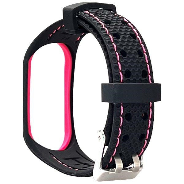 Каишка Beline за Mi Band 3/4 Sport, черно-розов